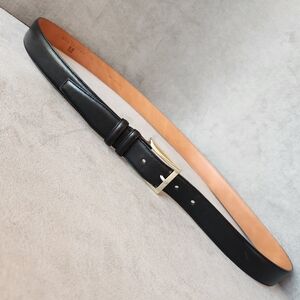 Trafalgar dress belt men's 44 black leather Easton Cortina classic plus size